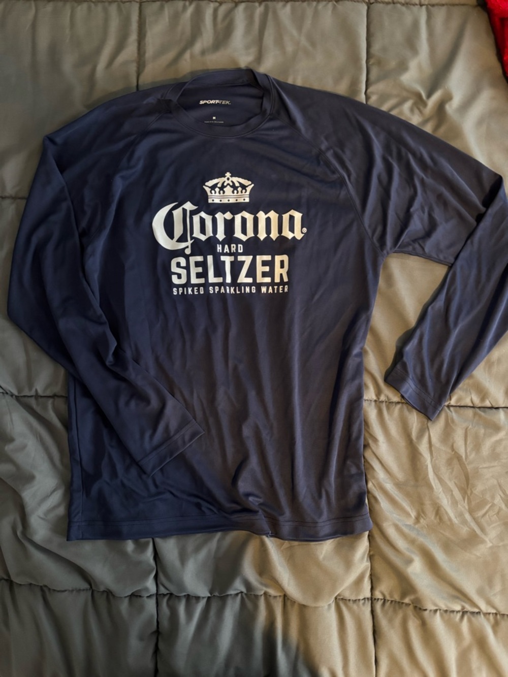 Sport-Tek Navy Long-Sleeve Corona Seltzer Tee